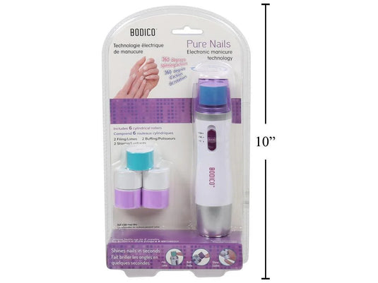 Bodico, Electric Nail Tools, 6 Roll lers, Clam Shell