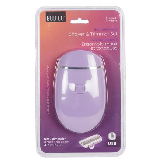 Bodico,USB Shaver,12x8x4cm,1-speed purple, rechargeable, dbl blister