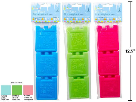 Luciano 3pk 100ml Freezing Packs, polybag w/header