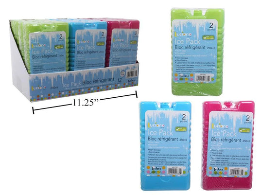 Luciano 2pk 250ml Ice Blocks, shrink wrap w/label