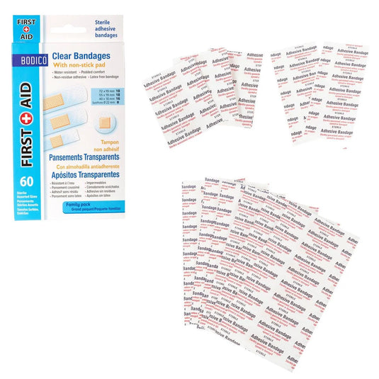 Bodico 60pc Clear Bandages