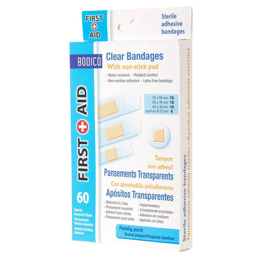 Bodico 60pc Clear Bandages