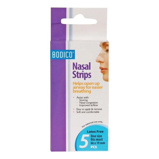 Bodico, 5pcs Nasal Snore Strips 5.5*1.7cm, col box
