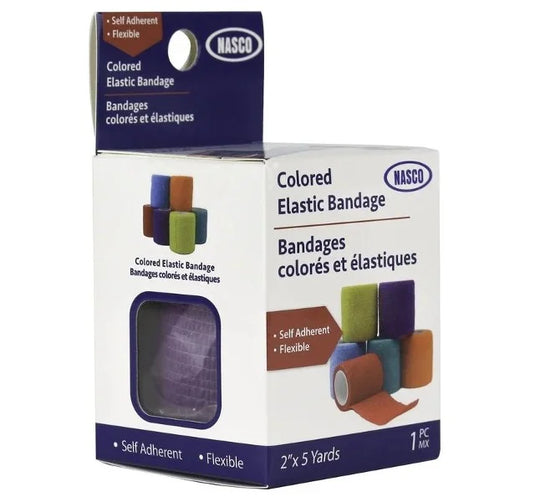 COLOURED ELASTIC BANDAGE WRAP ASSORTED COLORS