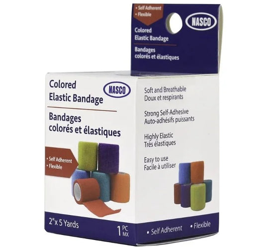 COLOURED ELASTIC BANDAGE WRAP ASSORTED COLORS