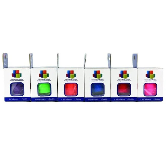 COLOURED ELASTIC BANDAGE WRAP ASSORTED COLORS