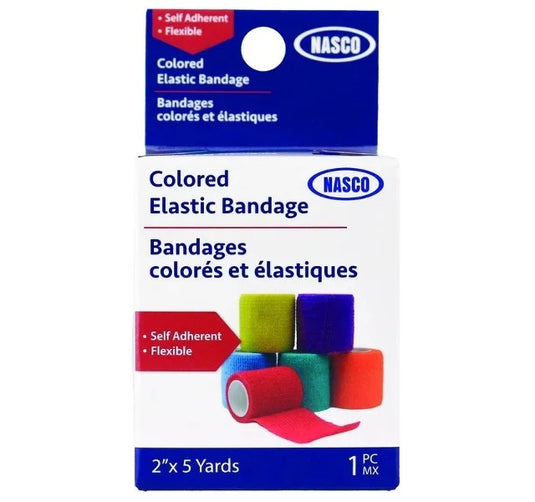 COLOURED ELASTIC BANDAGE WRAP ASSORTED COLORS