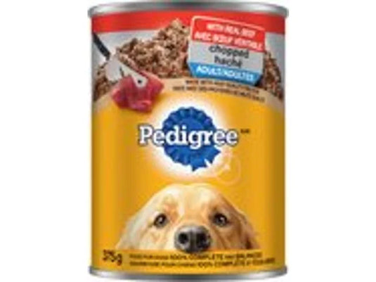 Pedigree With Real Beef Chopped Food For Adult Dogs 375g