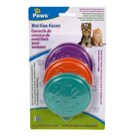 PAWS, 3pc Pet Can Cover, Fits 8.5/7.5/6.5cm, B/C,