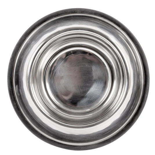 PAWS 20oz S/S Pet Bowl, 10" Dia w/Non-slippery Rubber