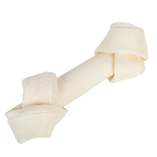 Mr. Bone. 2-pc 5" Bleached Rawhide Bones