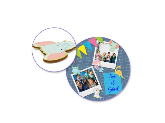 Paper Craft Emb: 6pc Painted Mini Wood Stickers 1.75"-2"pcs C) Animals