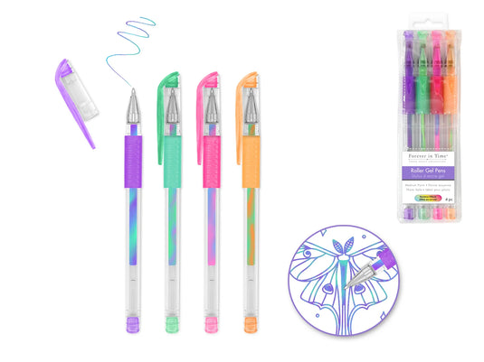 Scrapbook Gel Pens: 4/pack Acidfree Assorted PhotoSafe H) Rainbow Effects