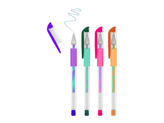 Scrapbook Gel Pens: 4/pack Acidfree Assorted PhotoSafe H) Rainbow Effects