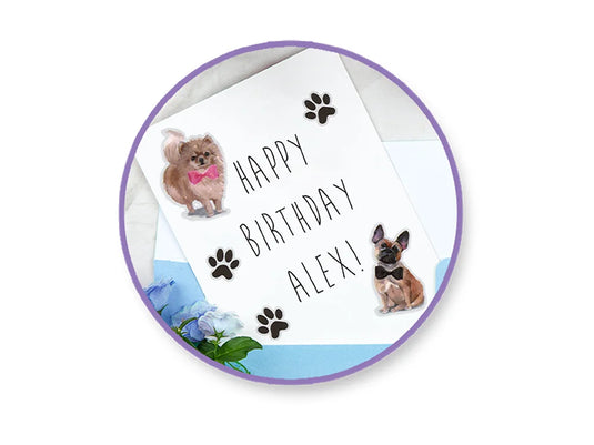 Paper Craft Stickers: 3.9"x6.9" Clear PET E) Dog Posers