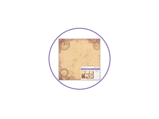 Cardstock: 12"x12" Glitter Embossed Dble-Sided 5eax6styles B) Vintage