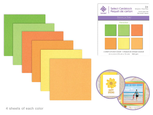 Cardstock: 6"x6" Textura Select Packs K) Paradise