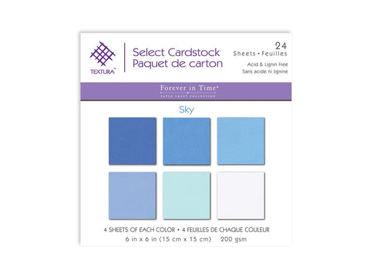 Cardstock: 6"x6" Textura Select Packs L) Sky