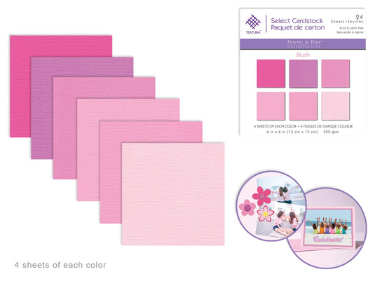 Cardstock: 6"x6" Textura Select Packs M) Blush