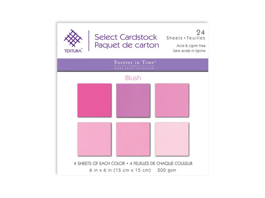 Cardstock: 6"x6" Textura Select Packs M) Blush