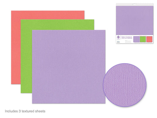 Scrapbook Paper: 12"x12" Textura Select Cardstock Pre-Packaged 05) Bubblegum