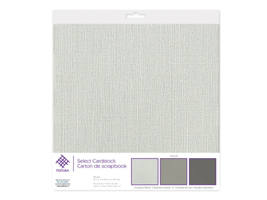 Scrapbook Paper: 12"x12" Textura Select Cardstock Pre-Packaged 08) Oxford