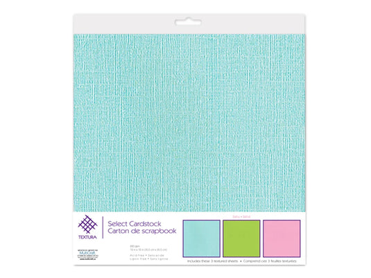 Scrapbook Paper: 12"x12" Textura Select Cardstock Pre-Packaged 10) Baby