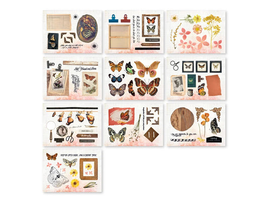 Paper Pads: 4.1"x5.8" Die Cut Pad 20 Sheets (2eax10designs) D) Sienna