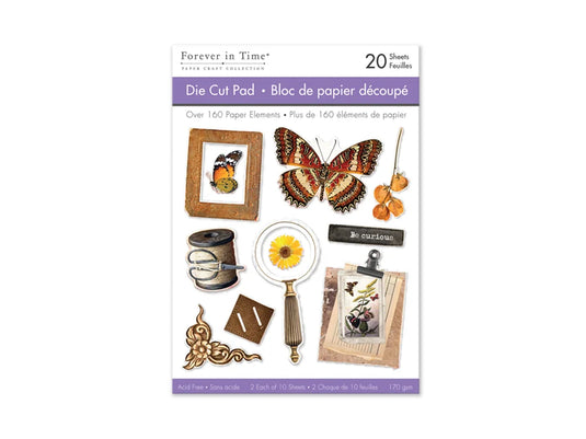 Paper Pads: 4.1"x5.8" Die Cut Pad 20 Sheets (2eax10designs) D) Sienna