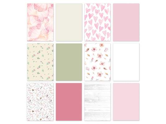 Paper Pads: 5.8"x8.2" Vellum Foil Print Stack Packs 12sheet I) Dainty