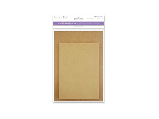 Cardmaking: 4.5"x6" Cards + Envelopes 6sets A6 F) Kraft Natural