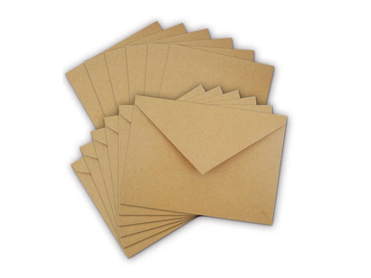 Cardmaking: 4.5"x6" Cards + Envelopes 6sets A6 F) Kraft Natural