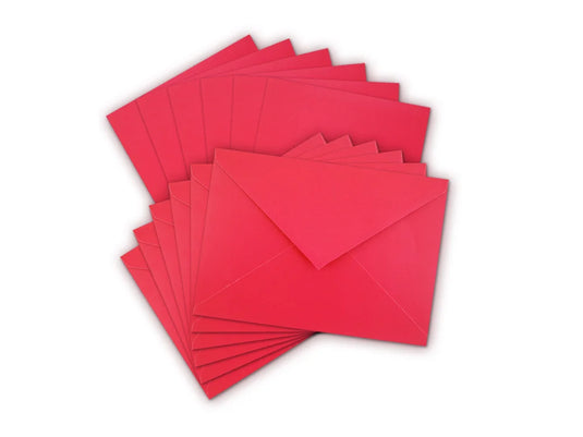 Cardmaking: 4.5"x6" Cards + Envelopes 6sets A6 K) Red
