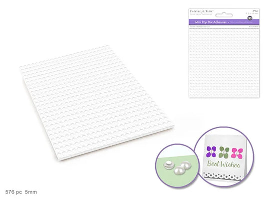 3D Pop Dots: 3/16" (5mm) Round x576 Dual-Adhesive Foam Mount