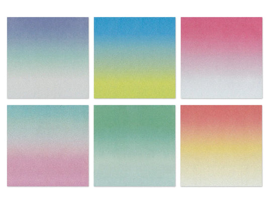 Scrapbook Paper: 12"x12" Glam Glitter Cardstock 190gsm A) Ombre Pastel