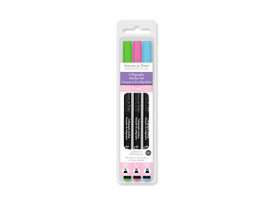 Paper Craft Essential: Calligraphy Marker Set 3pc 2.0/3.5/5.0mm E) Pastel