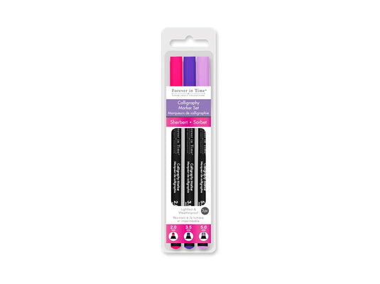 Paper Craft Essential: Calligraphy Marker Set 3pc 2.0/3.5/5.0mm G) Sherbert