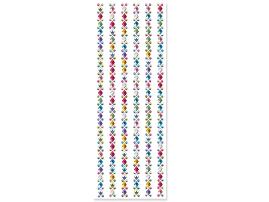 Paper Craft Sticker: 10cmx27cm Jewel Borders V) Gem Medley Strip 4