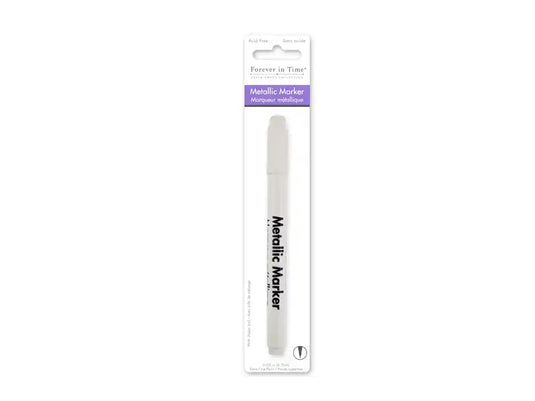 Metallic Marker: 0.7mm Extra Fine Point w/Shaker Ball C) White