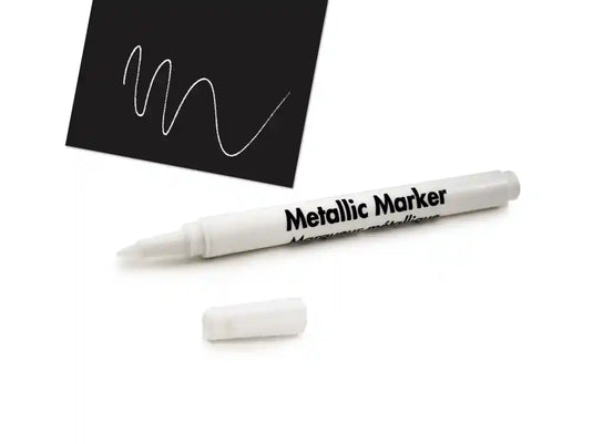 Metallic Marker: 0.7mm Extra Fine Point w/Shaker Ball C) White
