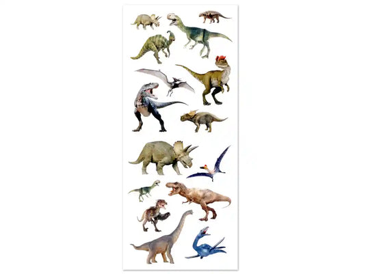 Paper Craft Sticker: 5"x12" Classic Themes 'Clear' Photo Safe E) Dinosaurs