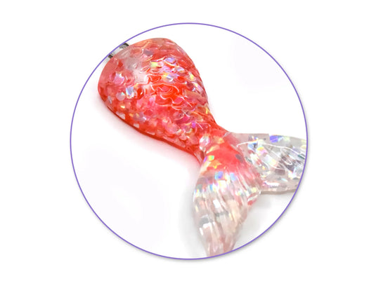 Paper Craft Emb: Glitter Charms 4pc Metal Loop A) Mermaid Tail