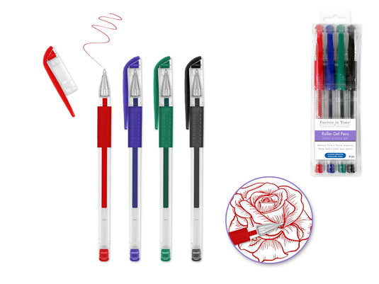 Scrapbook Gel Pens: 4/pack Acidfree Assorted PhotoSafe B) Classic Brights