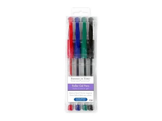 Scrapbook Gel Pens: 4/pack Acidfree Assorted PhotoSafe B) Classic Brights