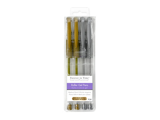 Scrapbook Gel Pens: 4/pack Acidfree Assorted PhotoSafe D) Gold/Silver Metallic