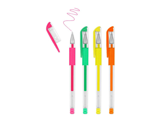 Scrapbook Gel Pens: 4/pack Acidfree Assorted PhotoSafe G) Neons