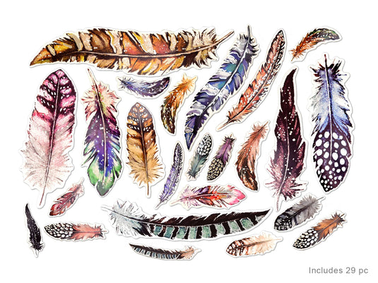 Paper Craft Emb: Die Cuts w/Foil Accents D) Feather