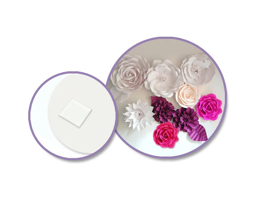 Clear Glue Pads: 1/2" Square 66pc High-Tack Flat Acid free