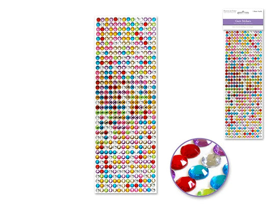 Paper Craft Sticker: 6mm Gem Lines 504pc Value-Pack C) Multicolor