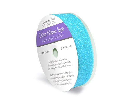 Decorative Craft Tape: 2.2cmx2m Glitter Ribbon Tape C) Pastel
